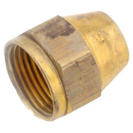 Brass Flare Space Heater Nut, 3/8-In. x 9/16-24 Fine Thread