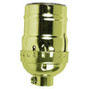 Keyless Lamp Socket, Medium Base, Brass, 660-Watt, 250-Volt