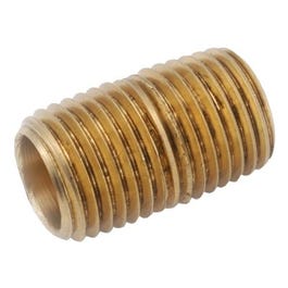 Pipe Fitting, Red Brass Nipple, Lead-Free, 1/2 x 4-1/2-In.