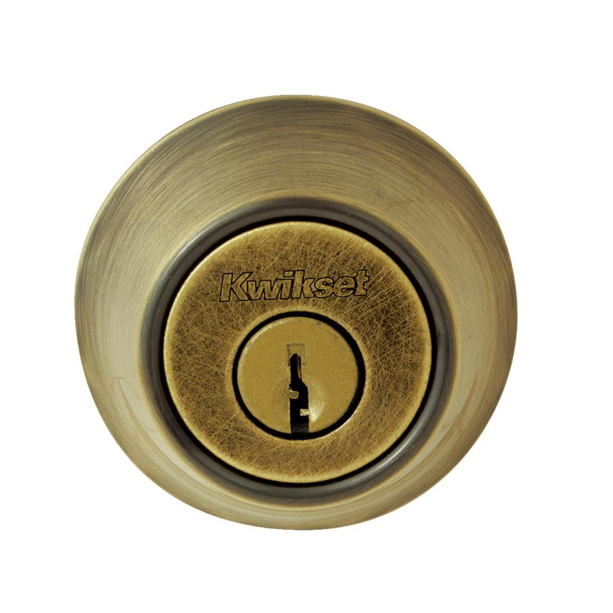 Kwikset Antique Brass Single Cylinder Deadbolt - Bruce, MS