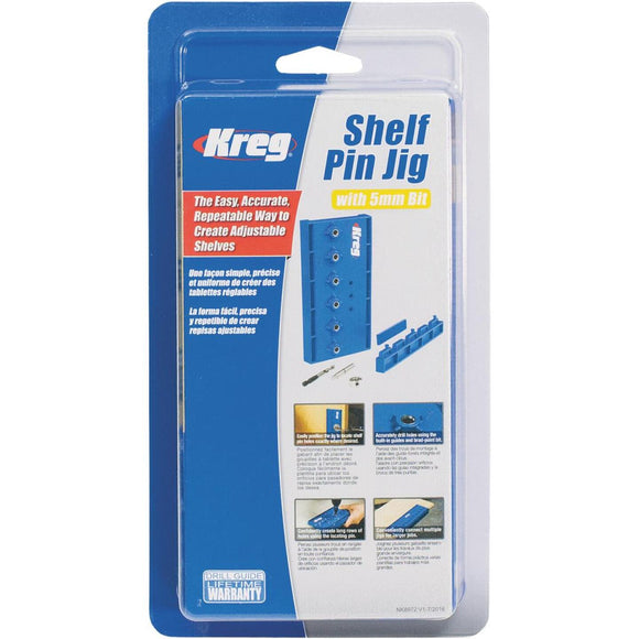 Kreg Shelf Pin Drilling Jig with 5 mm Bit