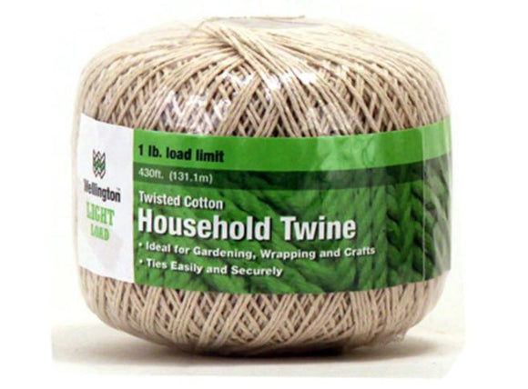 Wellington Cordage Household Twine Twisted Cotton Natural Color (12 in. Dia. x 430 ft. L)