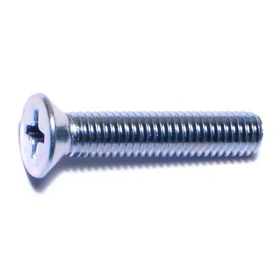 Monster Fastener Zinc Plated Steel Fine Thread Phillips Flat Head Machine Screws