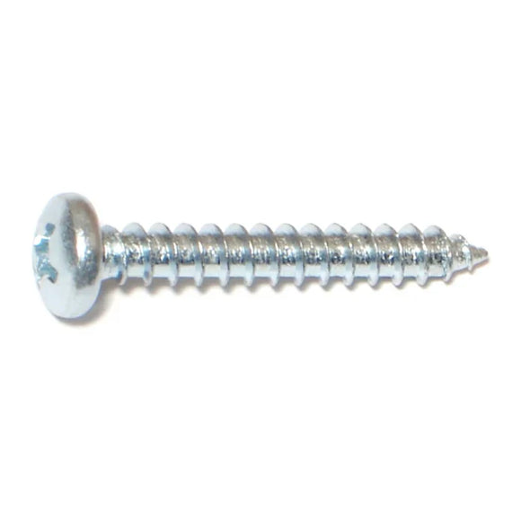 Monster Fastener Zinc Plated Steel Phillips Pan Head Sheet Metal Screws