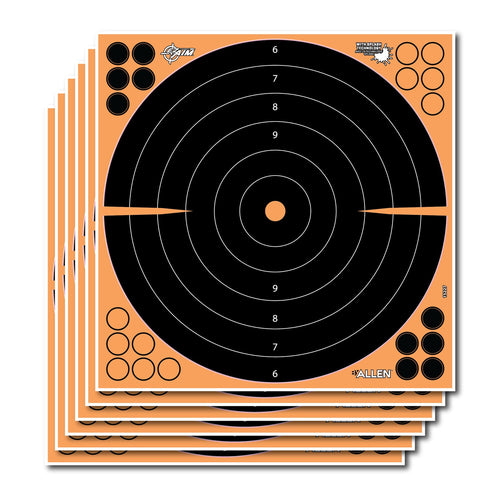 Allen 15227 EZ Aim Splash Bullseye Self-Adhesive Paper Target 16 x 16 5 Per Pack