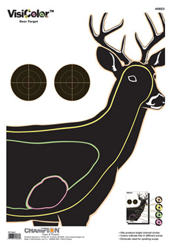 Champion Targets 45823 VisiColor  Deer Hanging Paper Target 13 x 18 10 Per Pack