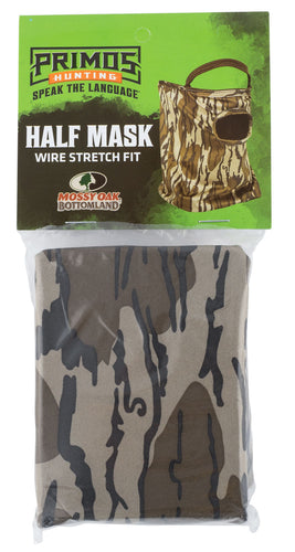 Primos PS6664 Stretch Fit  Mossy Oak Original BottomLand 1/2 Face Mask OSFA