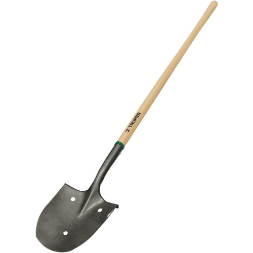 Tru Tough 48 In. Wood Handle Round Point Rice Shovel