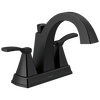 Delta Flynn Two Handle Centerset Bathroom Faucet in Matte Black