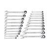 GEARWRENCH 20 Piece 72-Tooth SAE/Metric Ratcheting Combination Wrench Set