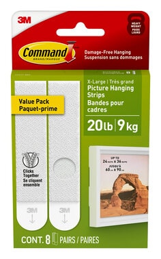 Command™ 20 lb X-Large White Picture Hanging Strips