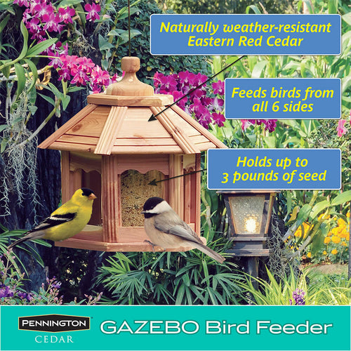 Pennington Pennington Cedar Gazebo Bird Feeder