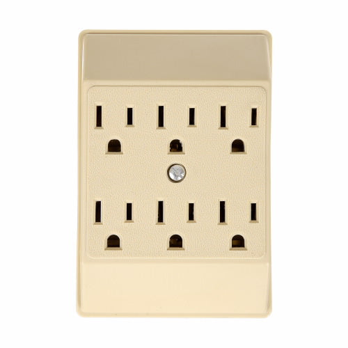 Eaton Cooper Wiring Six Outlet Tap 15A, 125V Ivory (125V, Ivory)