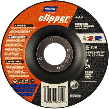 Norton 70184601465 01465 4.5 Rt Ang Cut Off Wheel