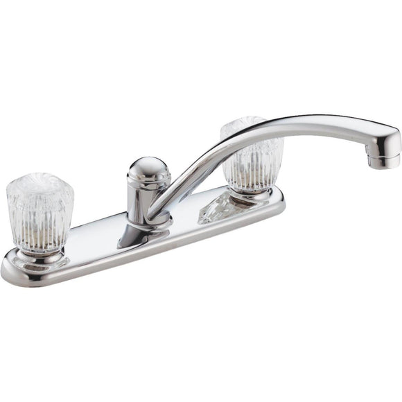Delta Classic Series Dual Handle Knob Kitchen Faucet, Chrome
