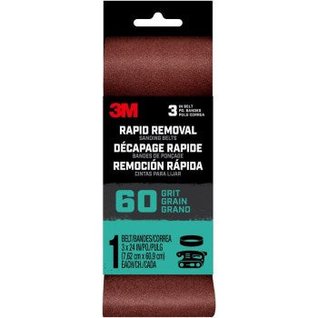 3M BELT3X241PK60 27392 3x24 60g Sand Belt