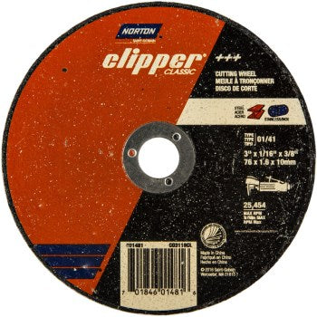 Norton 70184601481 01481 3 Diamond Cut Off Wheel