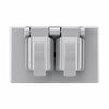 Eaton Cooper Wiring Non-Metallic Single Receptacle Cover 1 Gang, Gray (1 Gang, Gray)